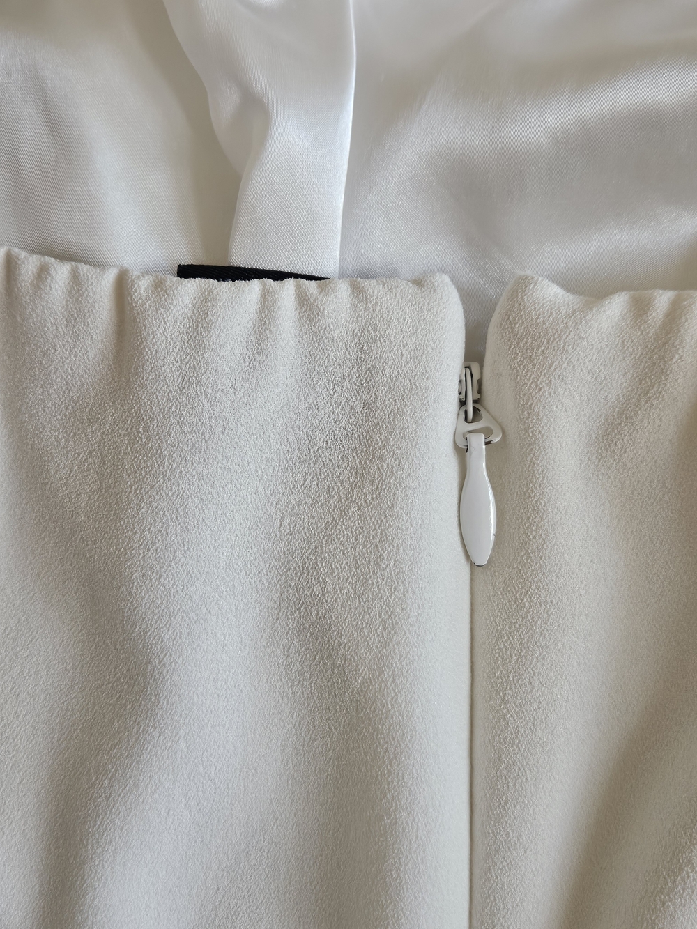 City Chic Ivory Strapless Wide-Leg Jumpsuit with Draped Overlay - Picture 12 of 15